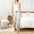 thumbnail image 5 of Uemuo Herbs and Wildflowers Pattern Women's Wide Leg Palazzo Lounge Pants with Pockets Light Weight Loose Comfy Casual Pajama Pants-Medium, 5 of 9