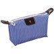 thumbnail image 1 of Hukapapa Nylon impermeable productos para el cuidado de la piel bolsa de almacenamiento simple lavado de viaje raya jiaozi bolsa de cosméticos azul, 1 of 5