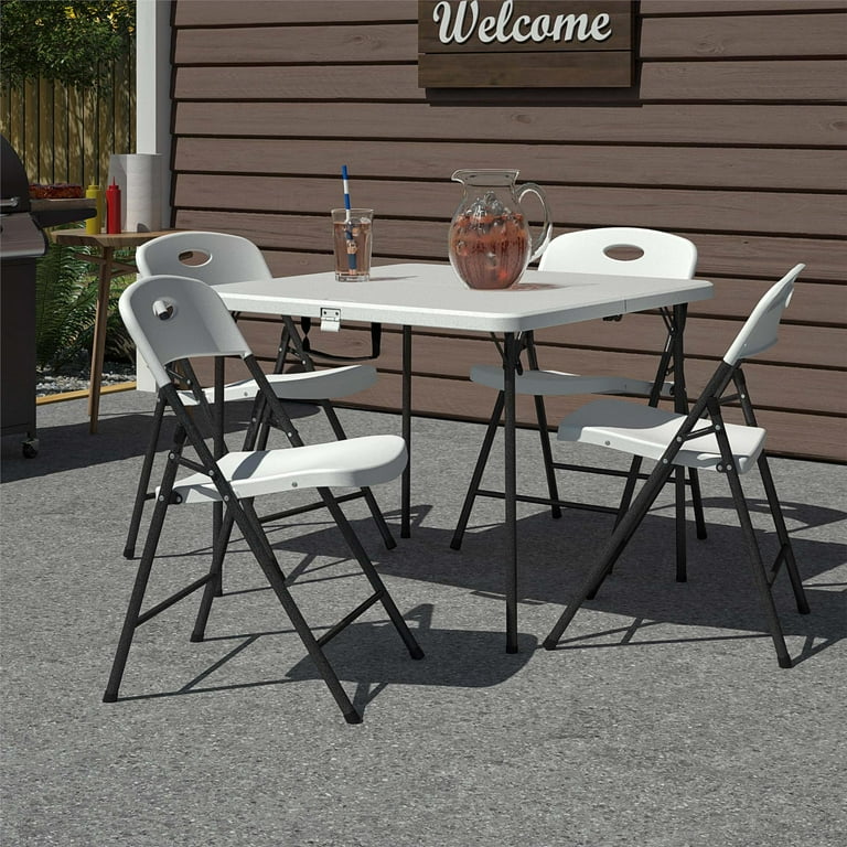 Cosco Nice Card Table And Chairs Cosco 5-Piece Foldable Card Table
