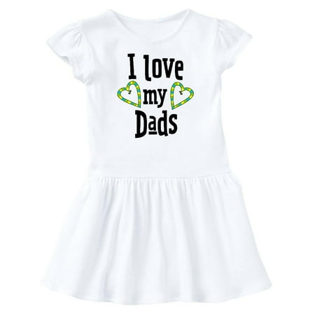 

Inktastic I Love my Dads- hearts Gift Baby Girl Dress