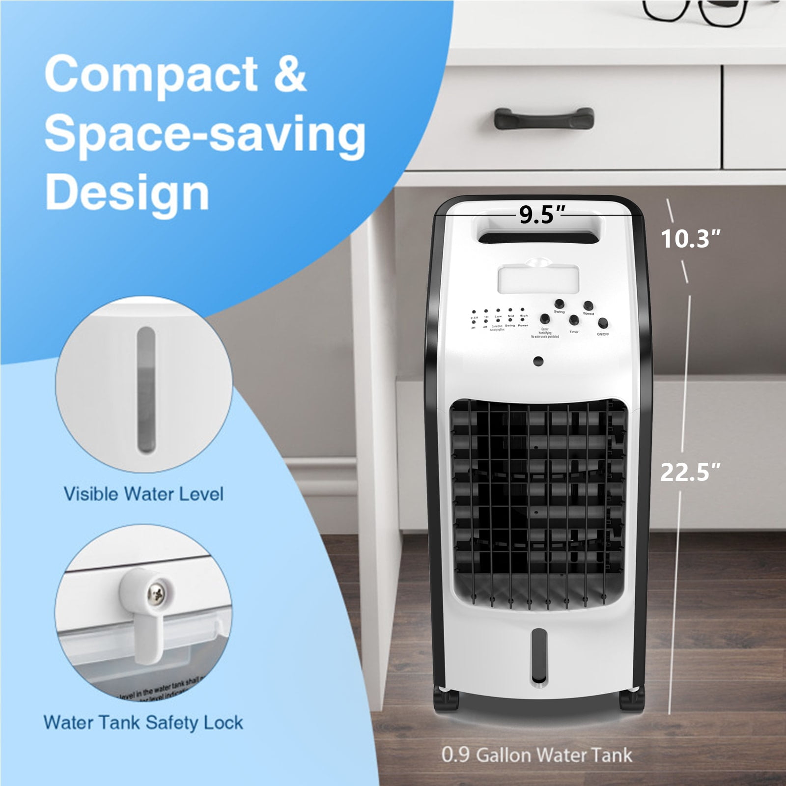 Fenbeli 3-in-1 Evaporative Air Cooler with Remote for Home Office