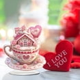 thumbnail image 5 of 5 Pack Valentine's Day Decorations Indoor Valentines Day Decor for for Table Office Desk Tabletop Centerpiece Acrylic Pink Cupcake Shaped Plaque Gift for Women Girlfriend Friends, 5 of 6