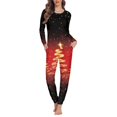 thumbnail image 2 of Conjunto de pijama informal para mujer, ropa de dormir femenina de manga larga, cómoda, con estampado a pedido, para otoño, 2 of 4