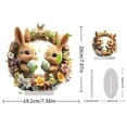 thumbnail image 3 of Easter Decorations Colorful Easter Bunny Tabletop Ornament,Spring Fashion Decorative Sculpture Figurine 2D Acrylic for Home Kitchen Easter Party,Birthday Gifts for Women D-i, 3 of 9