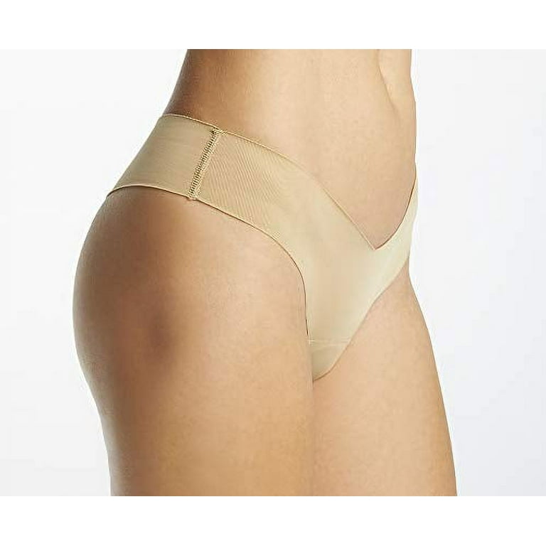 Alessandra B Camel Toe Cover Thong (Small, Nude-4Pack) 