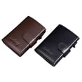 thumbnail image 4 of Slim RFID Blocking Card Holder for Men - PU Leather Multi-Function Business Wallet with Auto-Pop Card Slot, 4 of 12