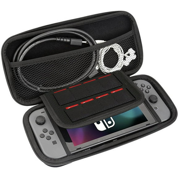 Carry Case Compatible With Nintendo Switch - Black Protective Hard Portable Travel Carry Case Shell Pouch for Nintendo Switch Console & Accessories