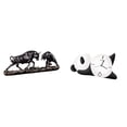 thumbnail image 1 of Escultura animal china moderna y reloj de pared de panda para escritorio y decoración de sala de estar, regalos de cumpleaños práctico para el, 1 of 8