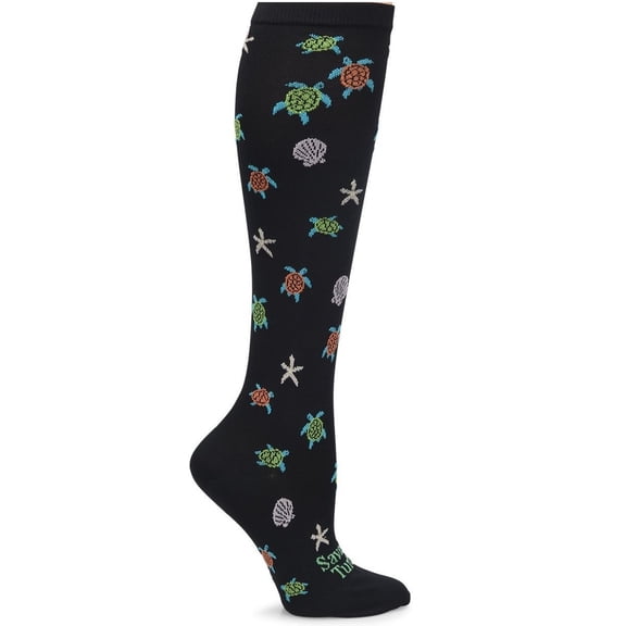 Nurse Mates Compresión Socks Becerro Regular hasta 17 Color: Salva las Tortugas, Tamaño: OS