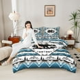 thumbnail image 4 of Castle Fairy Safari Bear Full Size Comforter Sets 3-Piece for Teens Adults,Bohemian Tribal Aztec Bedding Comforter Set,Hunting Theme Lightweight Bedding Sets,Lightweight Room Decor,Reversible, 4 of 8
