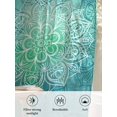 thumbnail image 6 of Sheer Curtains 96 Inches Long, Turquoise Boho Semi Sheer Curtains Light Filtering Window Treatment, Oriental Abstract Motifs Traditional Bohemian Privacy Voile Drapes for Living Room 52x96 Inch, 6 of 7