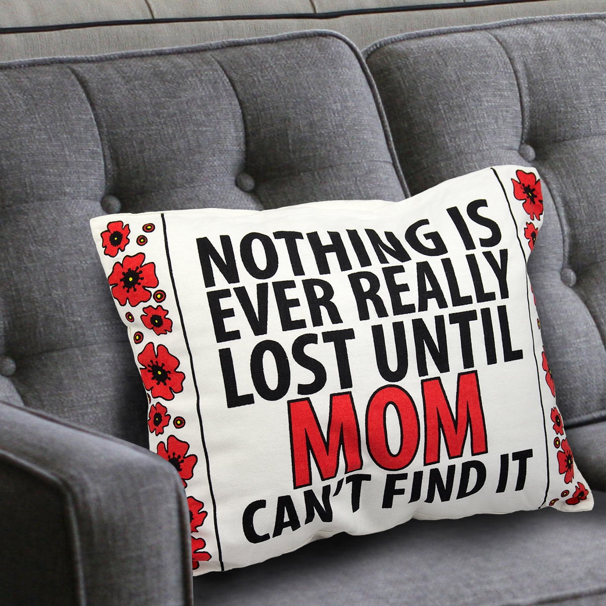 Enesco Cant Find It Decorative Funny Throw Pillow 13x16 Lorrie Veasey Mom Couch