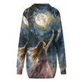 thumbnail image 4 of FcBaudy Robe à Capuche, Robes de Printemps pour Femmes, Robes pour Femmes Robe à Capuche à Manches Longues pour Femme avec Imprimé d'Halloween Robe Ample Mode Robe Courte Robe pour Femme, 4 of 5