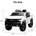 thumbnail image 5 of 12V Battery Powered Electric Car for Kids ,Licensed Chevrolet Silverado Ride On Truck Car with Remote Control,MP3/FM, LED Lights,3.7mph Max Speed,Spring Suspension Electric Vehicle for Kids/Toddlers, 5 of 7