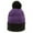 Purple/black, variant on Outdoor Cap PWC-100 Heathered Acrylic Knit-Navy/Columbia Blue