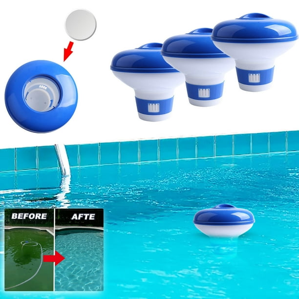 Fiudx Purify Piscina, Pastillas Dispensables, Vaso Flotte, Purificador de Agua Automático Purify Pro, Diseño Flotte Duradero Aquamax, Uso Doméstico y Público, Natación Segura para Toda La Familia, So