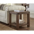 thumbnail image 2 of Bowery Hill Modern Solid Wood Side Table in Brick Brown Finish, 2 of 5
