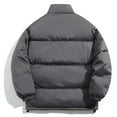 thumbnail image 5 of Mens Puffer Jacket Winter Coats Hood less Quilted Down Jackets Dark Gray M, 5 of 5