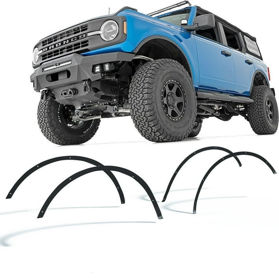 Front & Rear Fender Flare Flares Full Kit Replacement For 2021-2023 Ford Bronco