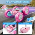 thumbnail image 2 of Auto RC Zalneo rosa 4WD con volteretas, luces LED y batería USB-C, 2 of 7