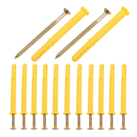 GOOHOCHY MLINS 20pcs Drywall Anchors and Screws Kit Plastic Wall Anchors Stainless Steel Wall Plugs Bolts Self Tapping Screws for Hanging Mounting