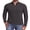 01-Dark Gray, variant on Men Zip Mock Neck Ribbed Long Sleeve Shirts Stretch Fitted Knit Pullover Black L