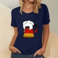 thumbnail image 2 of Blusa de mujer Oktoberfest Camiseta de cuello redondo Estampado de verano Jersey de manga corta Camiseta de mujer para hombre Tops Camisa Pompotops  hfajkhk135837, 2 of 5