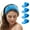 Blue, variant on 4Pcs Spa Facial Headband Skincare Makeup Head Wrap Adjustable Terry Cloth Head Band for Washing Face (Brown)