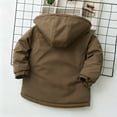 thumbnail image 4 of Cethrio Boys Winter Coats Size 10-12, Warm Windproof Full Zip Thickened Winter Jackets with Hood Coffee Size 10-12, 4 of 7