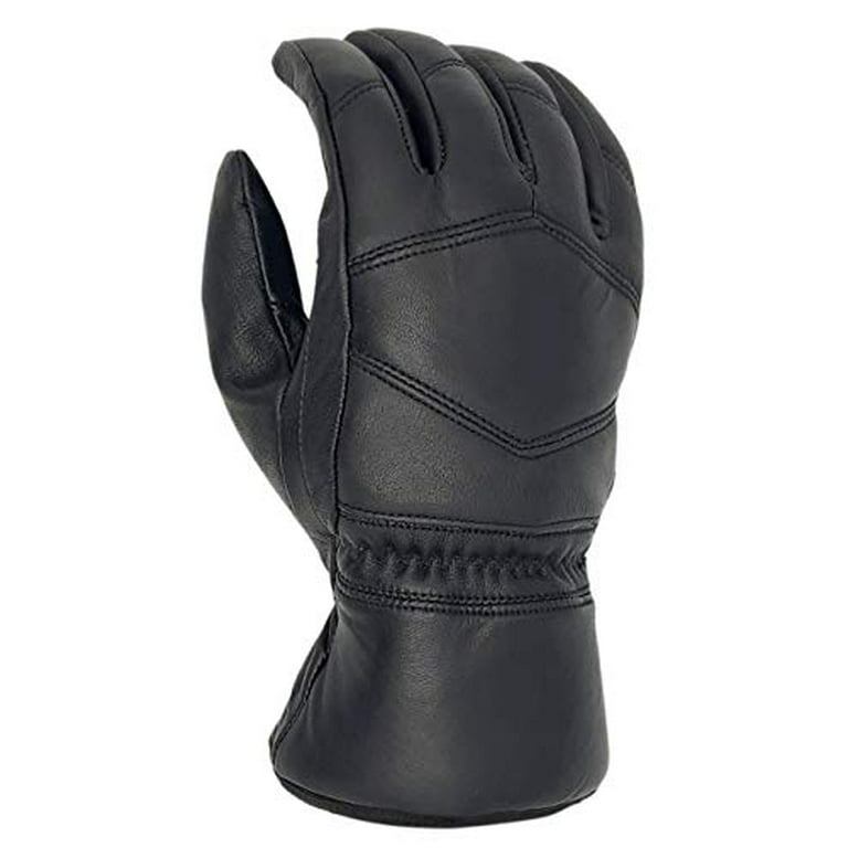 Mens Warm Winter Dress GLOVE Genuine Leather Motorcycle Gloves, Black – MRX  Products