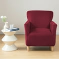 thumbnail image 6 of Bxaolu Stretch Chair Couch Cover,1-Piece Sofa Slipcover Spandex Jacquard Fabric Sofa Covers with Elastic Bottom, Washable Furniture Protector for Dogs,Cats(1 Seater Armchair,Red), 6 of 9