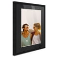 thumbnail image 2 of 14x19 Black Picture Frame with 11x16.5 Black Mat Opening for 11.5x17 Image, 0.75 Inch Border, UV, 2 of 8