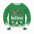 thumbnail image 4 of NOLDARESToddler Boys Girls Christmas Printed Pajamas Kids 2 Piece Train Kids Pjs Sleepwear Clothes Set X111-Green, 4 of 5
