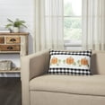 thumbnail image 4 of VHC Brands Annie Buffalo Black Check Pumpkin Patch Pillow Gingham Ruffle Cover Rectangle Autumn Fall 14 inches by 22 inches, 4 of 4