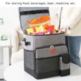 thumbnail image 4 of Bolsa enfriadora con ruedas 35L tipo palanca con cremalleras dobles bolsa aislante plegable de tela Oxford impermeable con ruedas para acampar al aire libre, 4 of 8