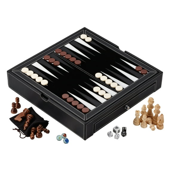 Mainstreet Classics Broadway 5-in-1 Game Set, Chess, Checkers, and More