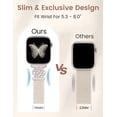 thumbnail image 6 of Wearlizer Slim Braided Magnetic Band Compatible with Apple Watch Band 38/40/41/42/44/45/46/49mm Women, Thin Stretchy Nylon Celtic Knot Dressy Strap for iWatch Series 11 10 9 8 7 6 5 4 SE Ultra 3 2 1, 6 of 8