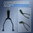 thumbnail image 3 of Heavy-Duty Bike Kickstand for 26-28" Bikes - Adjustable Universal Double Leg Stand for Mountain/Road/City Bikes - Non-Slip Rubber Pads, Sturdy Iron (Black), 3 of 9