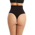 thumbnail image 2 of biudgviw Seamless Thong Shapewear for Women Comfy High Waisted Underwear Soft Solid Color Body Shaper Panties, 2 of 3