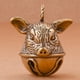 thumbnail image 3 of Llavero con cabeza de cerdo colgante de latón, estatua de cabeza de cerdo, accesorios de llavero, Mini figura de cabeza de cerdo de buena , cabe, 3 of 9