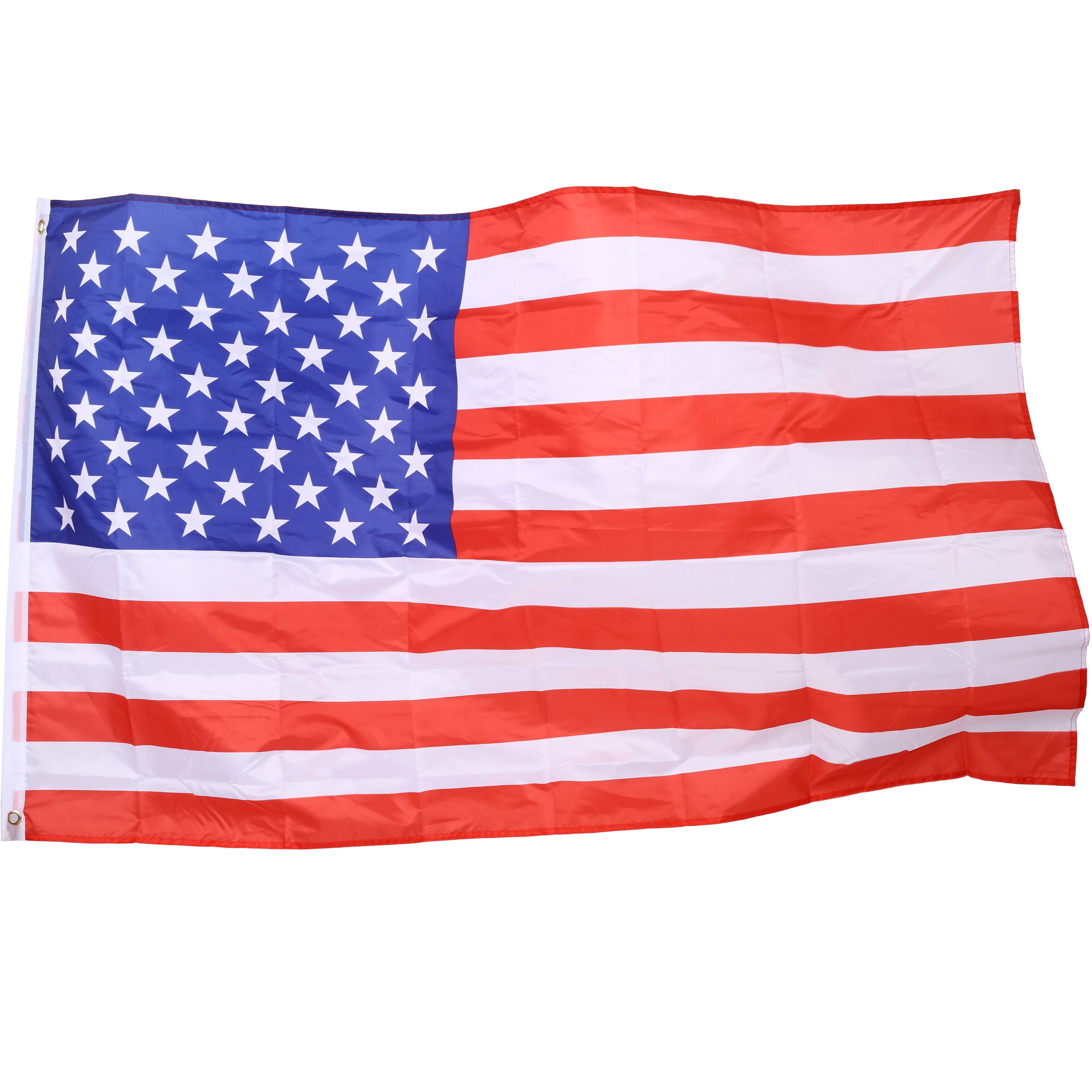 16FT Telescoping Flagpole Kit with 360° Rotating Steel Clips, Heavy-Duty Aluminum, Rust-Resistant, Includes 3'x5' American Flag for Outdoor Display