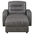 thumbnail image 6 of Reclining Chaise Lounge Chair with USB Charger, StorageCupholder - Power Recliner, Gray, 6 of 8