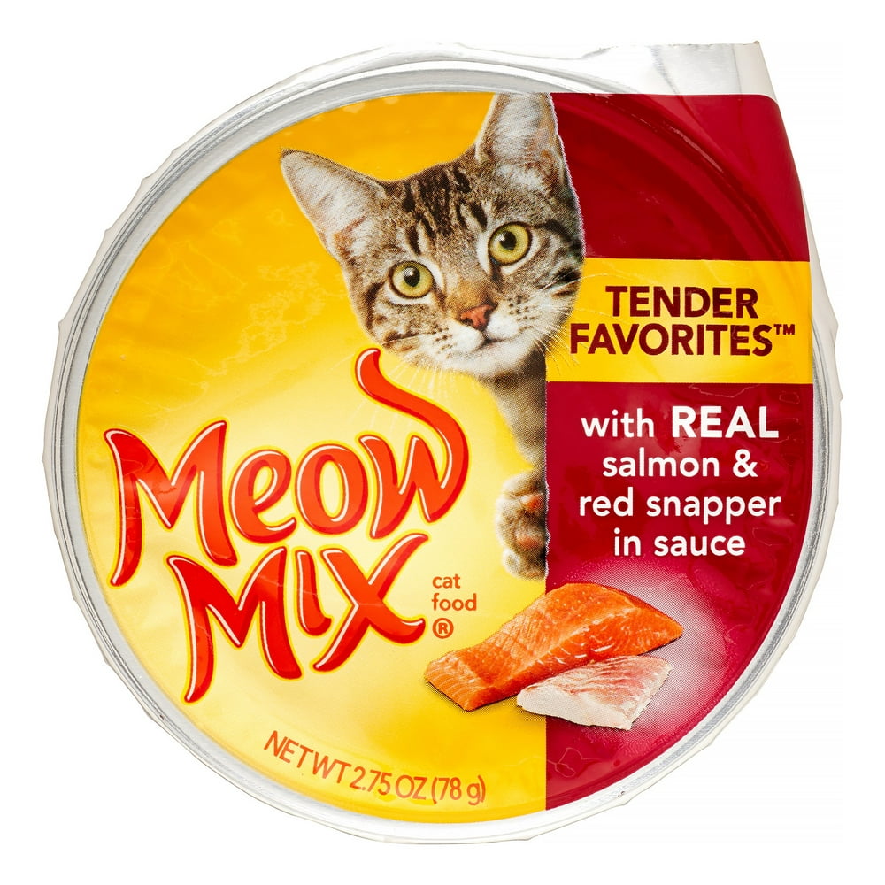 Meow Mix Tender Favorites Salmon Red Snapper Wet Cat Food, 2.75 oz