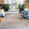thumbnail image 2 of SAFAVIEH Courtyard Josiah Geometric Indoor/Outdoor Area Rug, Light Beige/Light Brown, 9' x 9' Square, 2 of 14