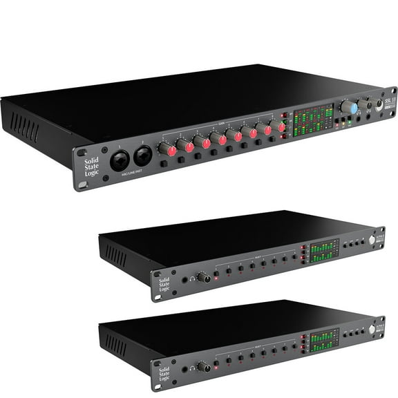 Solid State Logic SSL 18 USB-C Audio/MIDI Interface Bundle with Solid State Logic ALPHA 8 AD/DA Converter/Expander and USB-C Audio Interface (Pair)