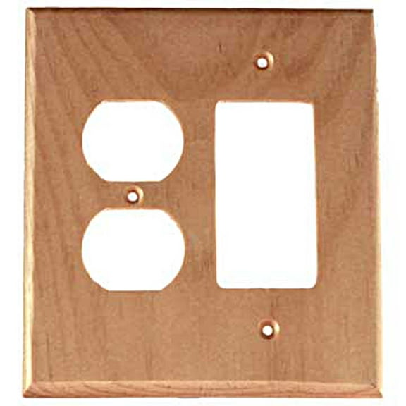 Switch Plate - Traditional - Duplex / Rocker - Knotty Pine