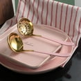 thumbnail image 4 of Cooking Spoons Pasta Strainer Golden Stainless Steel Thickened Long Handle Colander Soup Spoon Hot Pot Household Kitchen Stirring Spoons Cooker Pots, 4 of 4