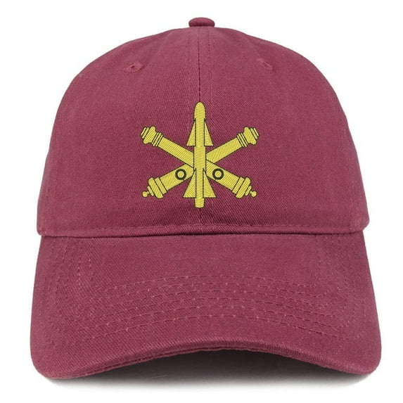 Trendy Apparel Shop Air Defense Logo Embroidered Low Profile Brushed Cotton Cap - Black