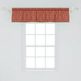 thumbnail image 2 of Ambesonne Honeycomb Valance Pack of 2, Honey Bees and Flowers, 54"X12", Rust and White, 2 of 3