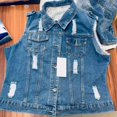 thumbnail image 4 of kamemir Denim Jackets for Women Women's Oversized Cropped Denim Jacket(M,M), 4 of 5